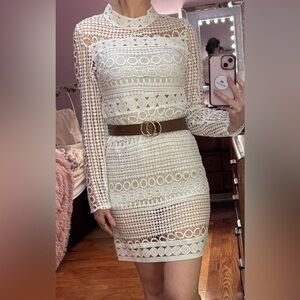 NWOT White Lace Long Sleeve Dress